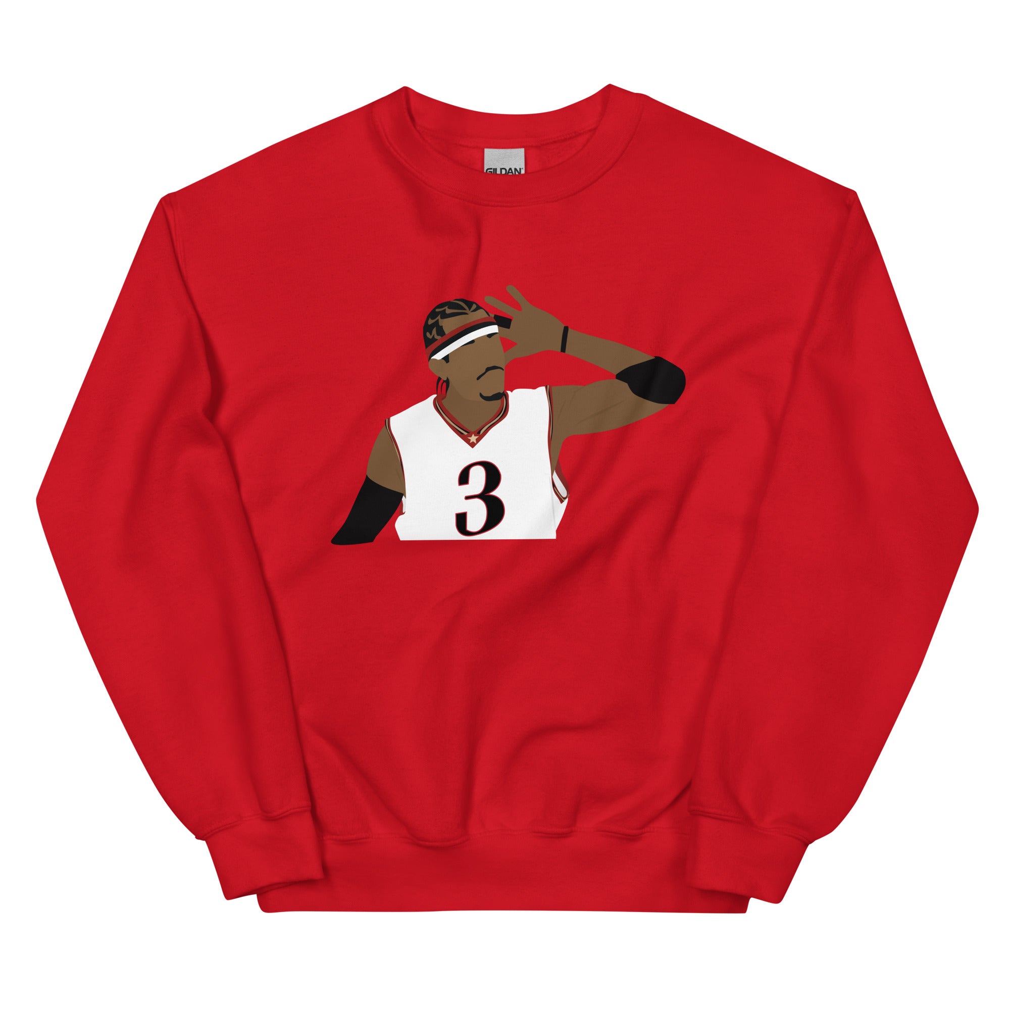 Philadelphia 76ers Allen Iverson red sweatshirt Phillygoat
