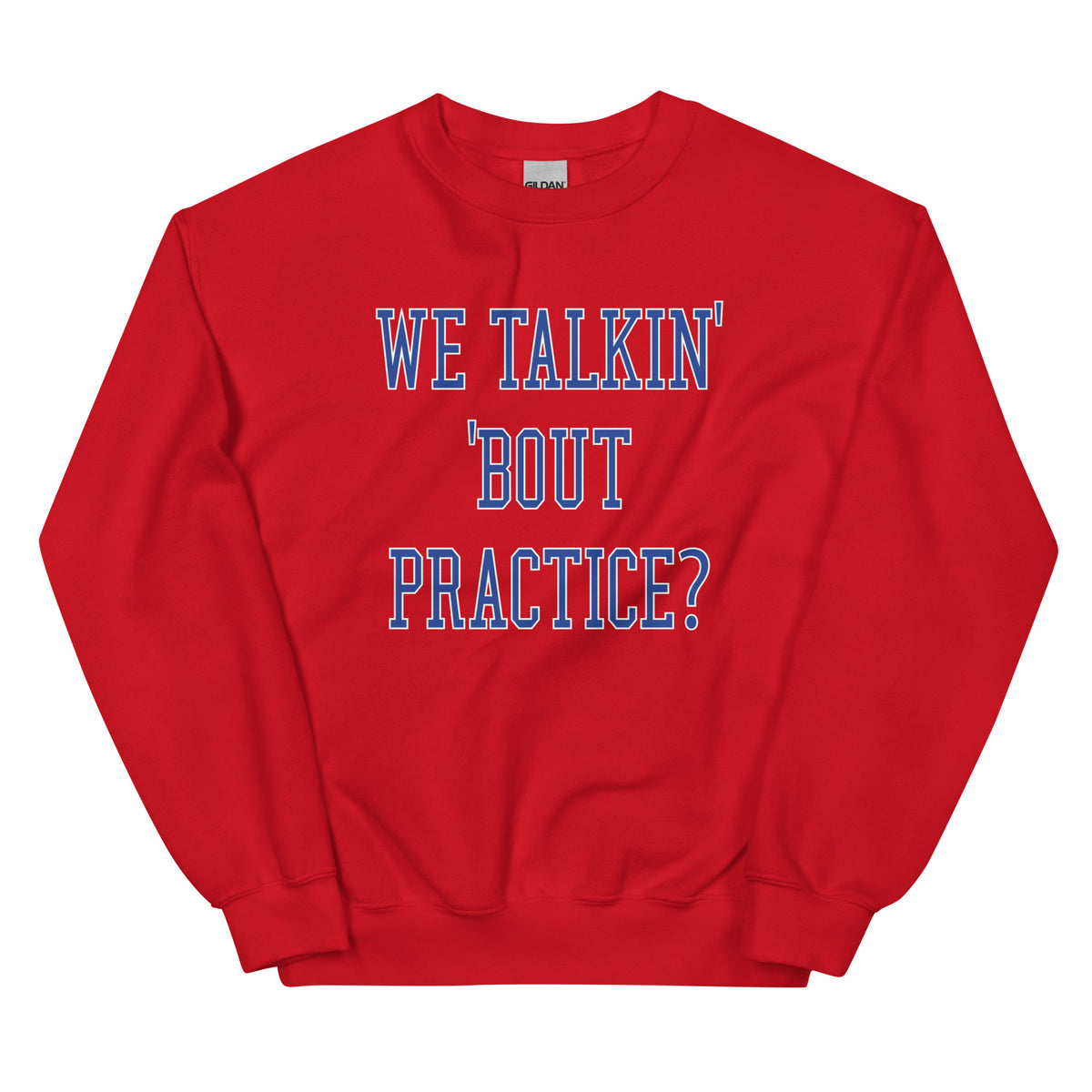 Philadelphia 76ers Allen Iverson we talkin bout practice red sweatshirt Phillygoat