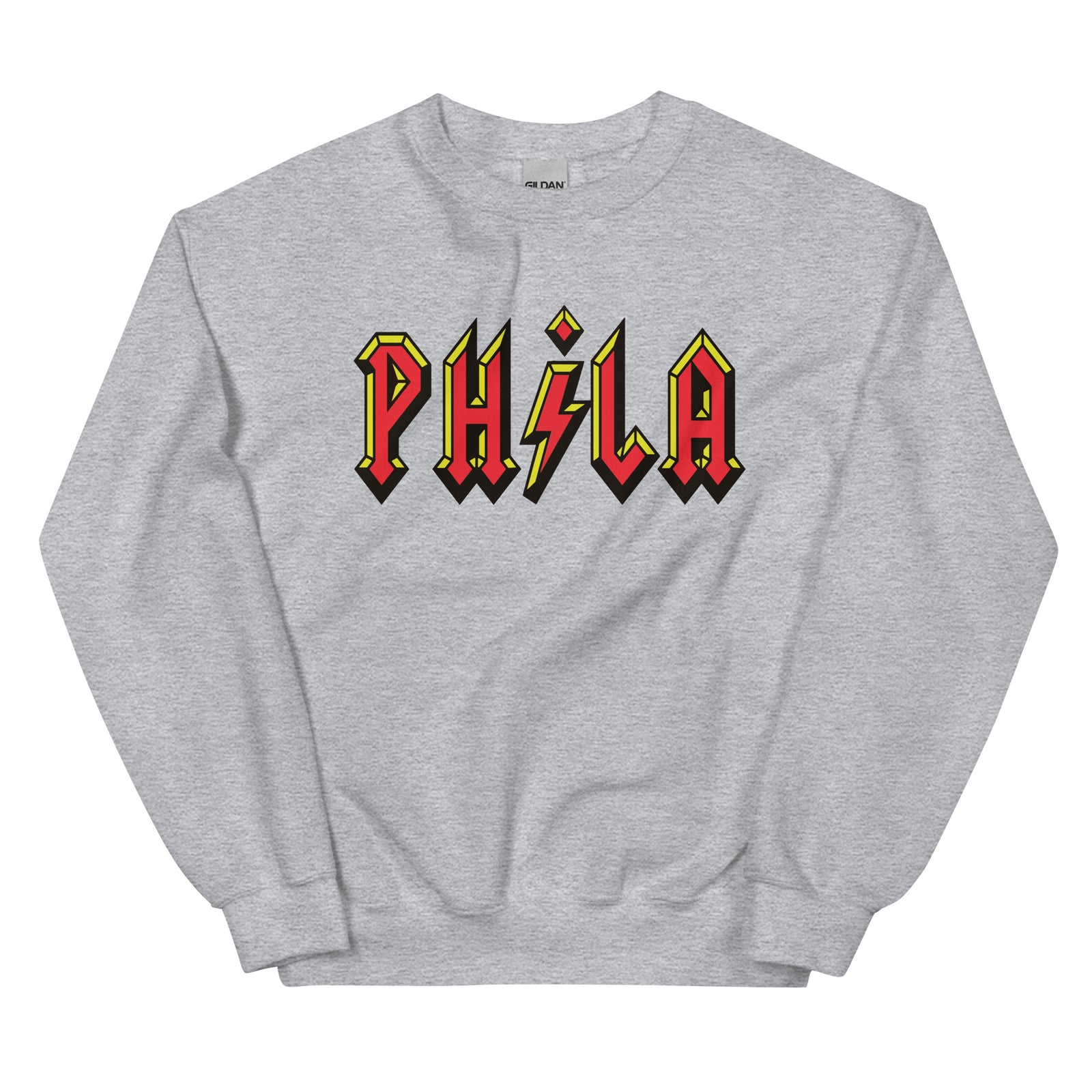 Philadelphia ACDC Phila high voltage sport grey sweatshirt Phillygoat