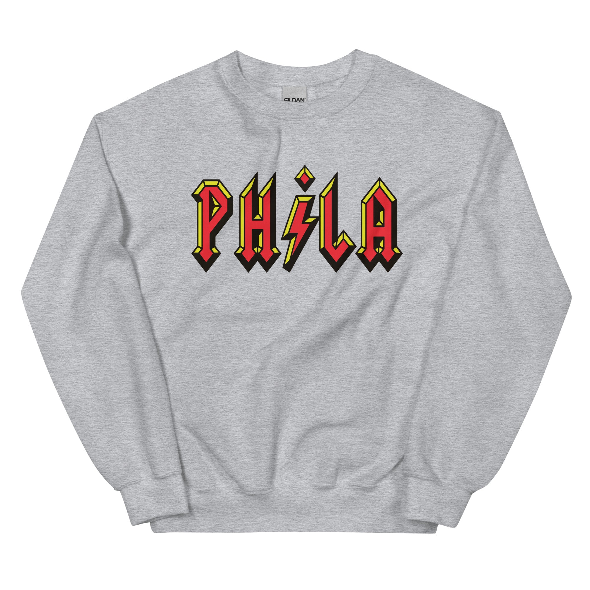 Philadelphia ACDC Phila high voltage sport grey sweatshirt Phillygoat