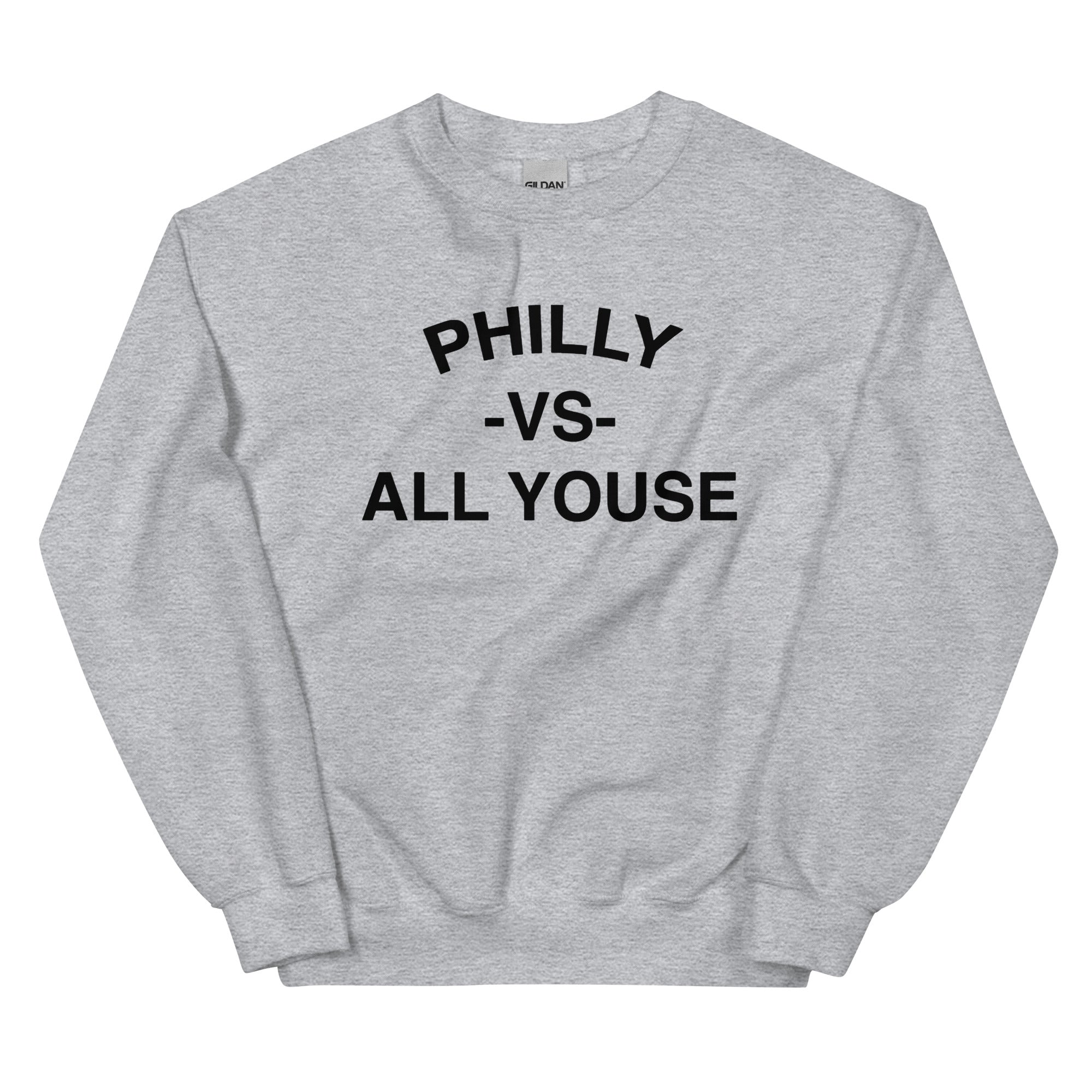 Philadelphia vs everybody philly vs all youse sport grey sweatshirt Phillygoat