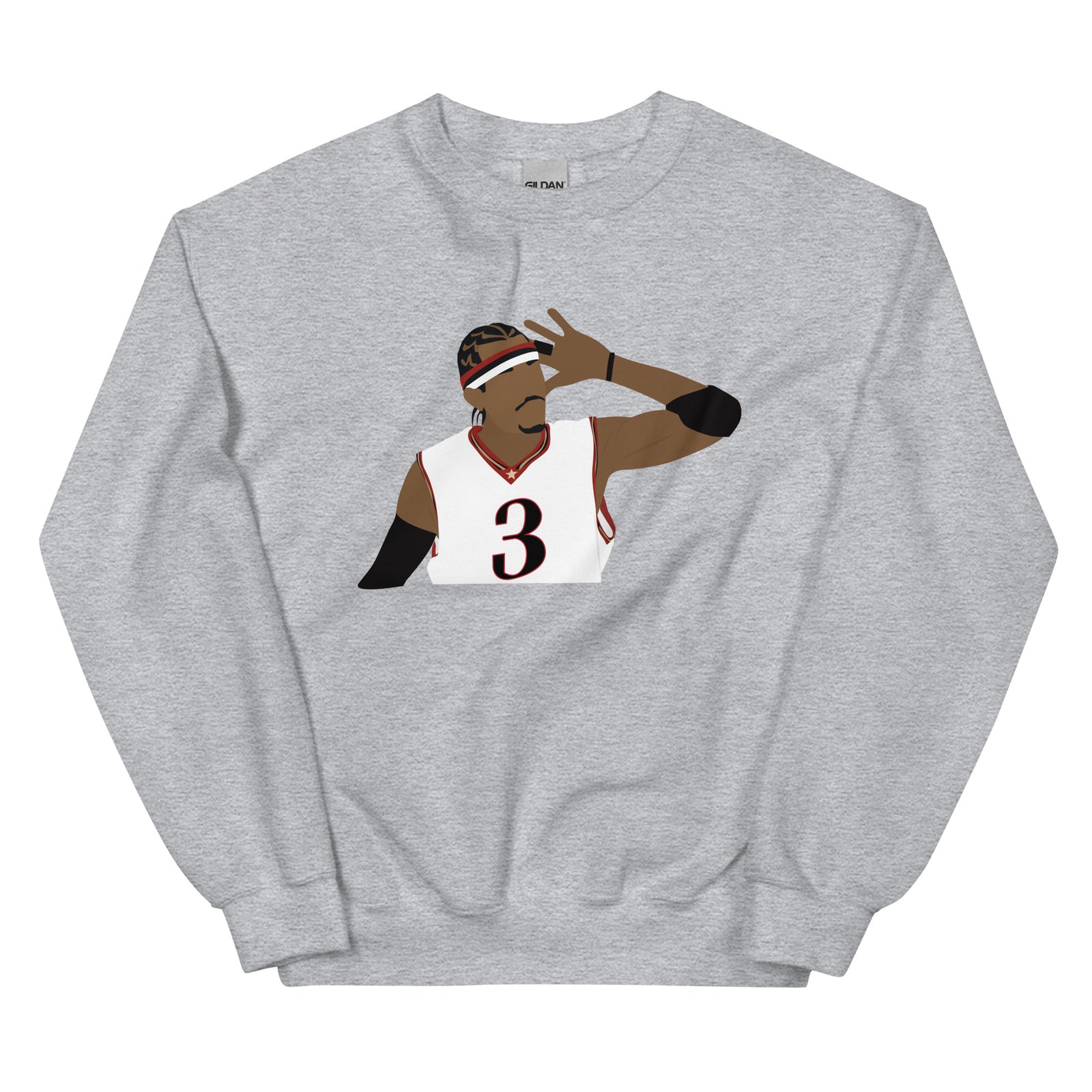 Philadelphia 76ers Allen Iverson sport grey sweatshirt Phillygoat