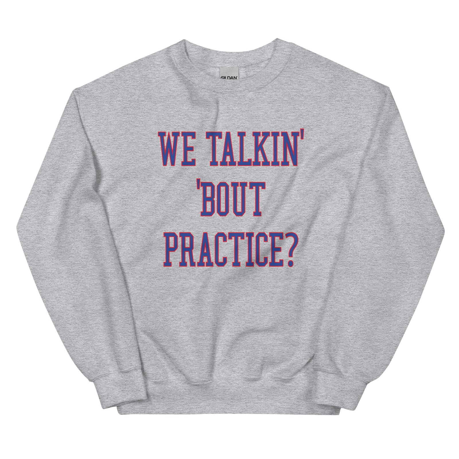 Philadelphia 76ers Allen Iverson we talkin bout practice sport grey sweatshirt Phillygoat