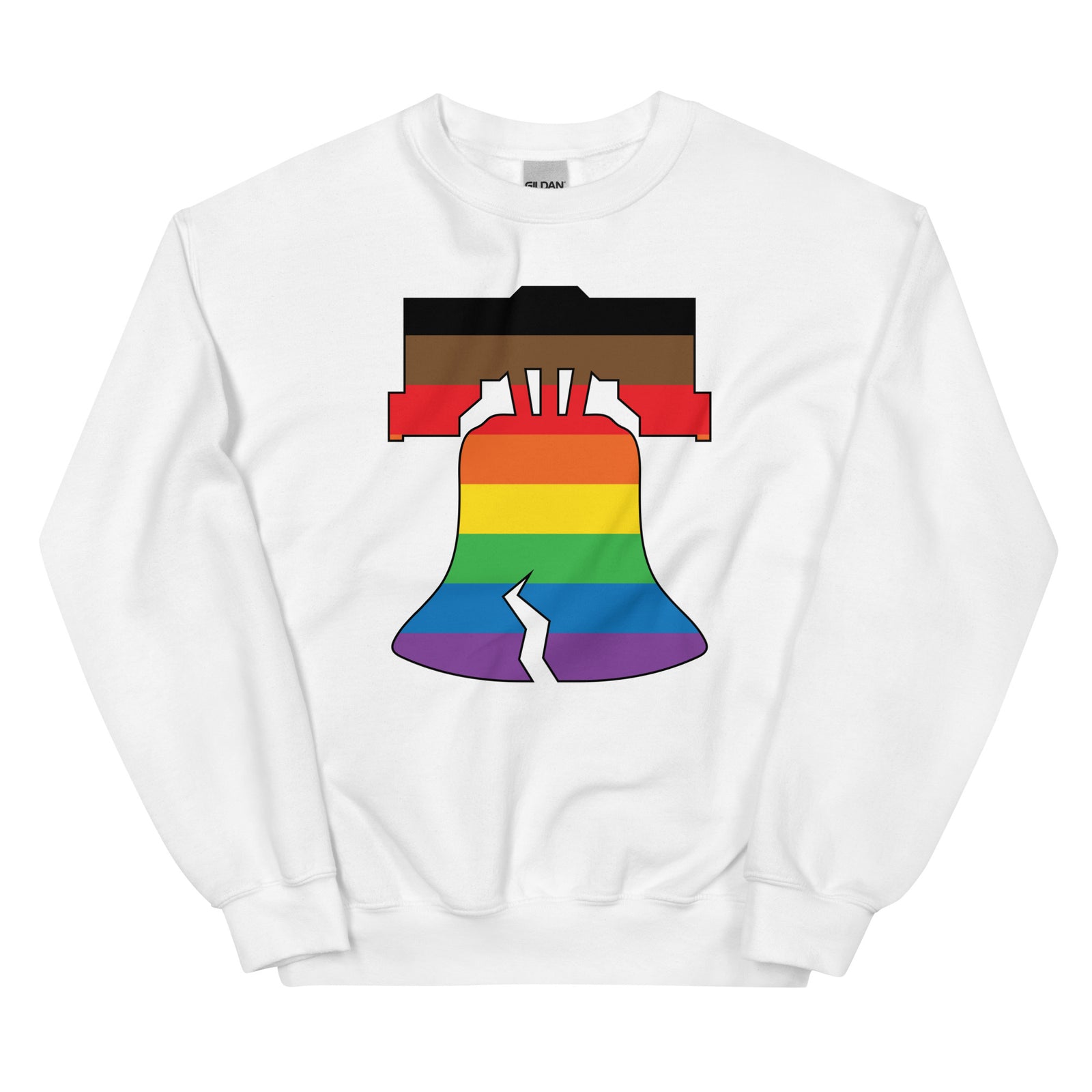 Philly pride Philadelphia LGBTQ+ rainbow liberty bell white hoodie Phillygoat