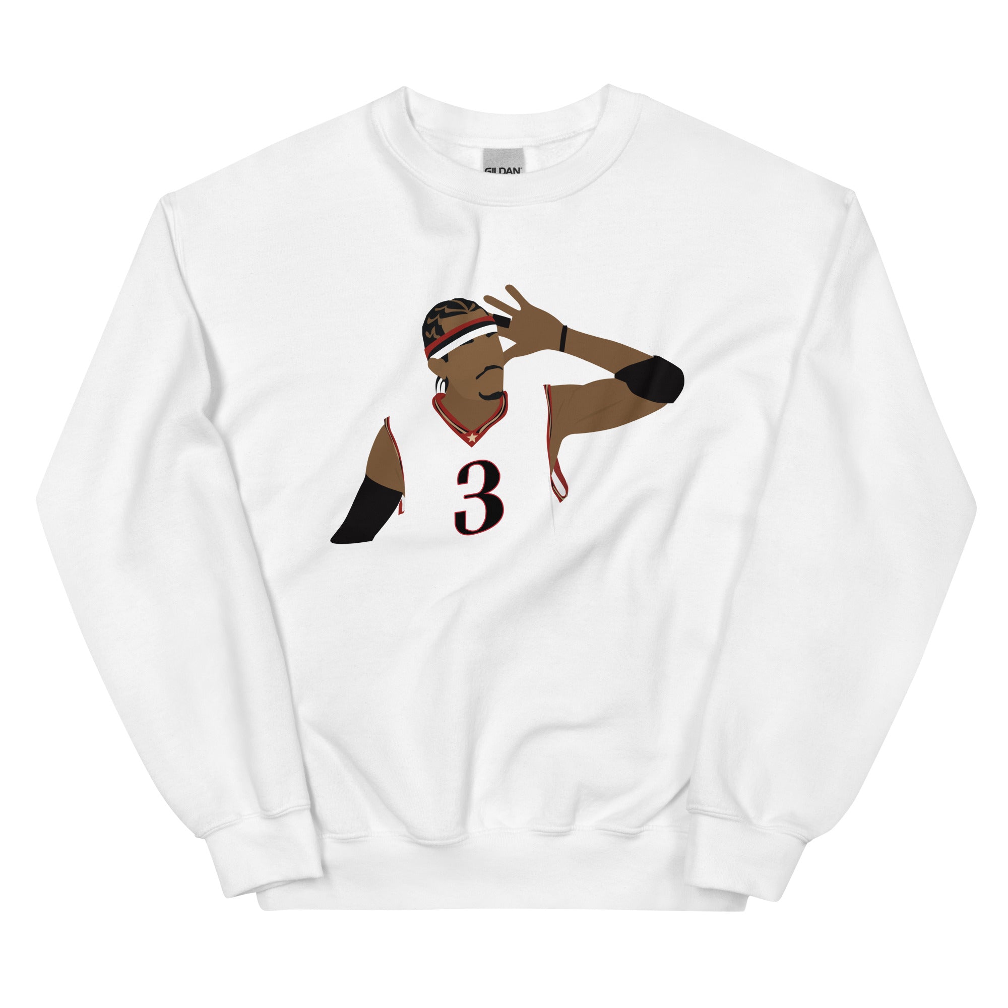 Philadelphia 76ers Allen Iverson white sweatshirt Phillygoat
