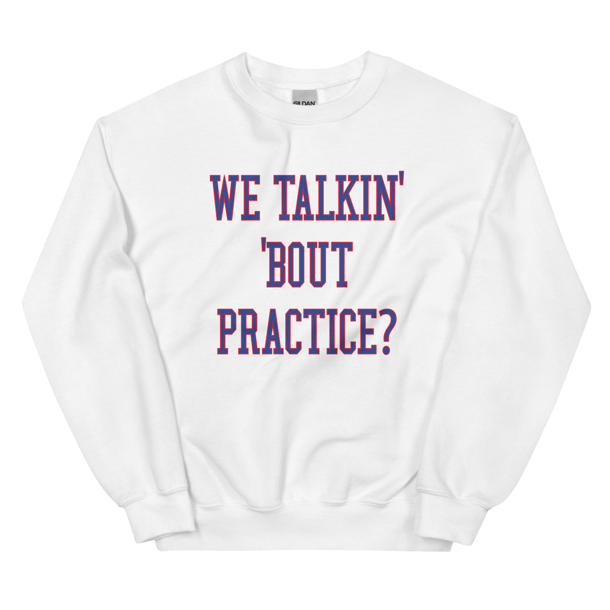 Philadelphia 76ers Allen Iverson we talkin bout practice white sweatshirt Phillygoat