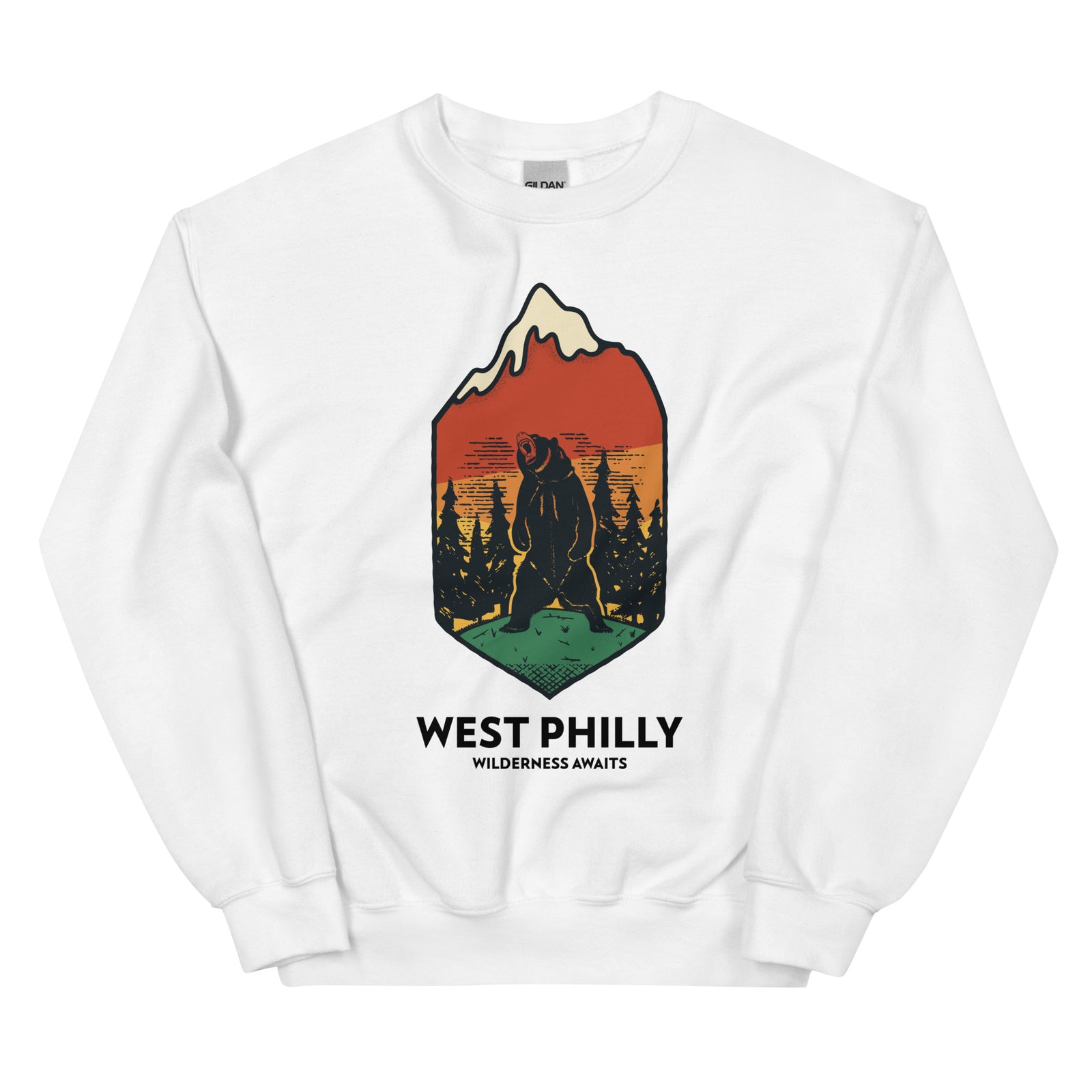 West Philly Wilderness Philadelphia outdoors white sweatshirt Phillygoat