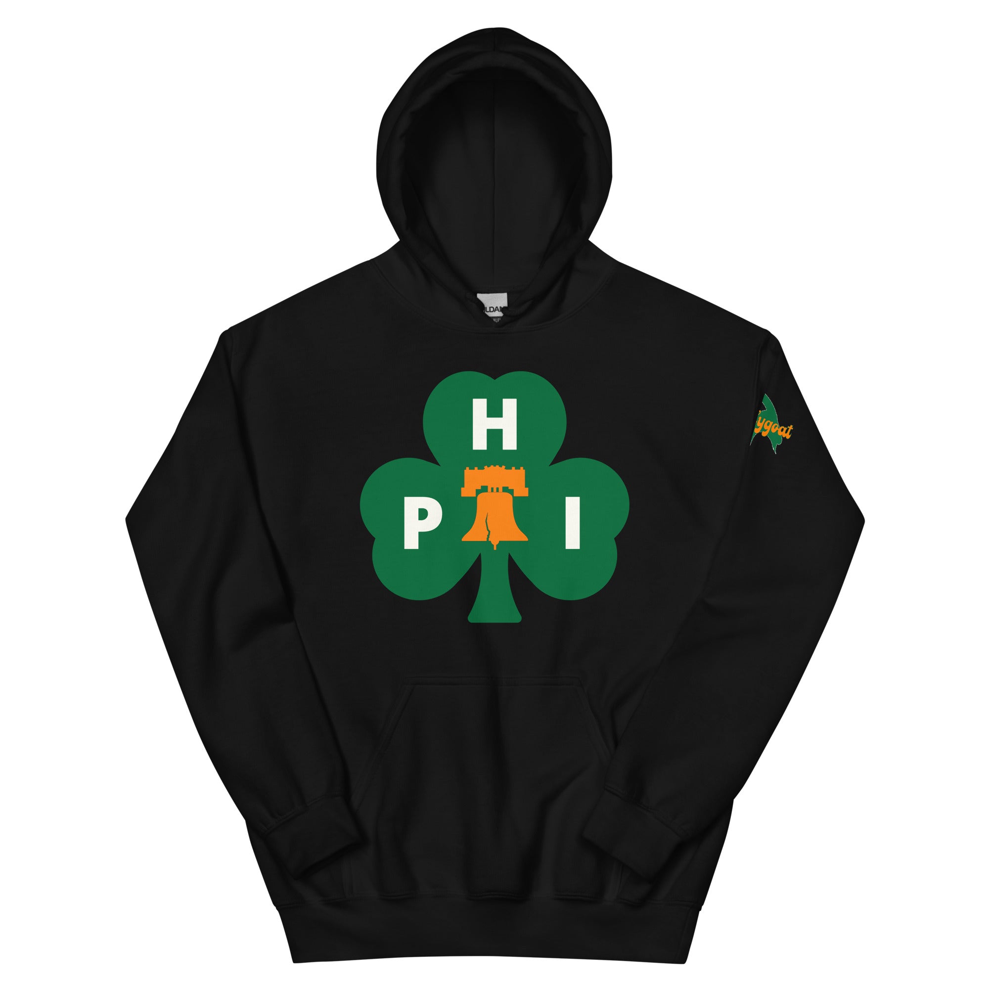 Philadelphia Irish Philly shamrock black hoodie Phillygoat