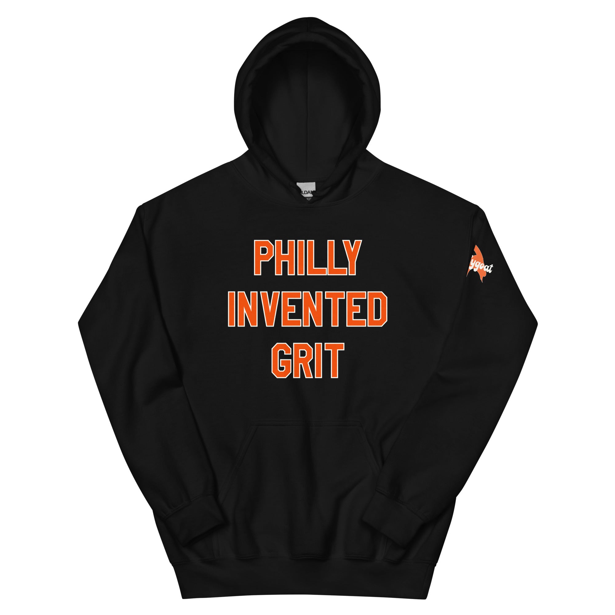 Philadelphia Flyers philly invented grit black hoodie Phillygoat