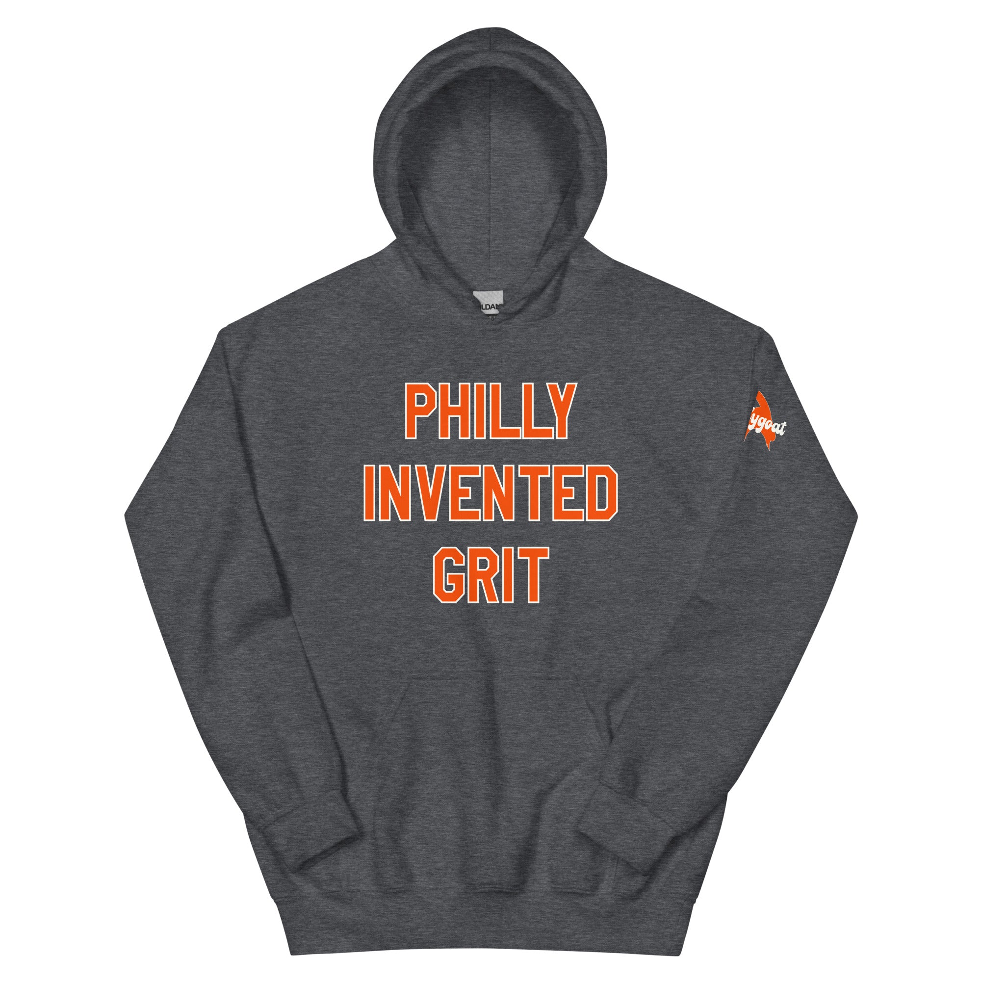 Philadelphia Flyers philly invented grit dark grey hoodie Phillygoat