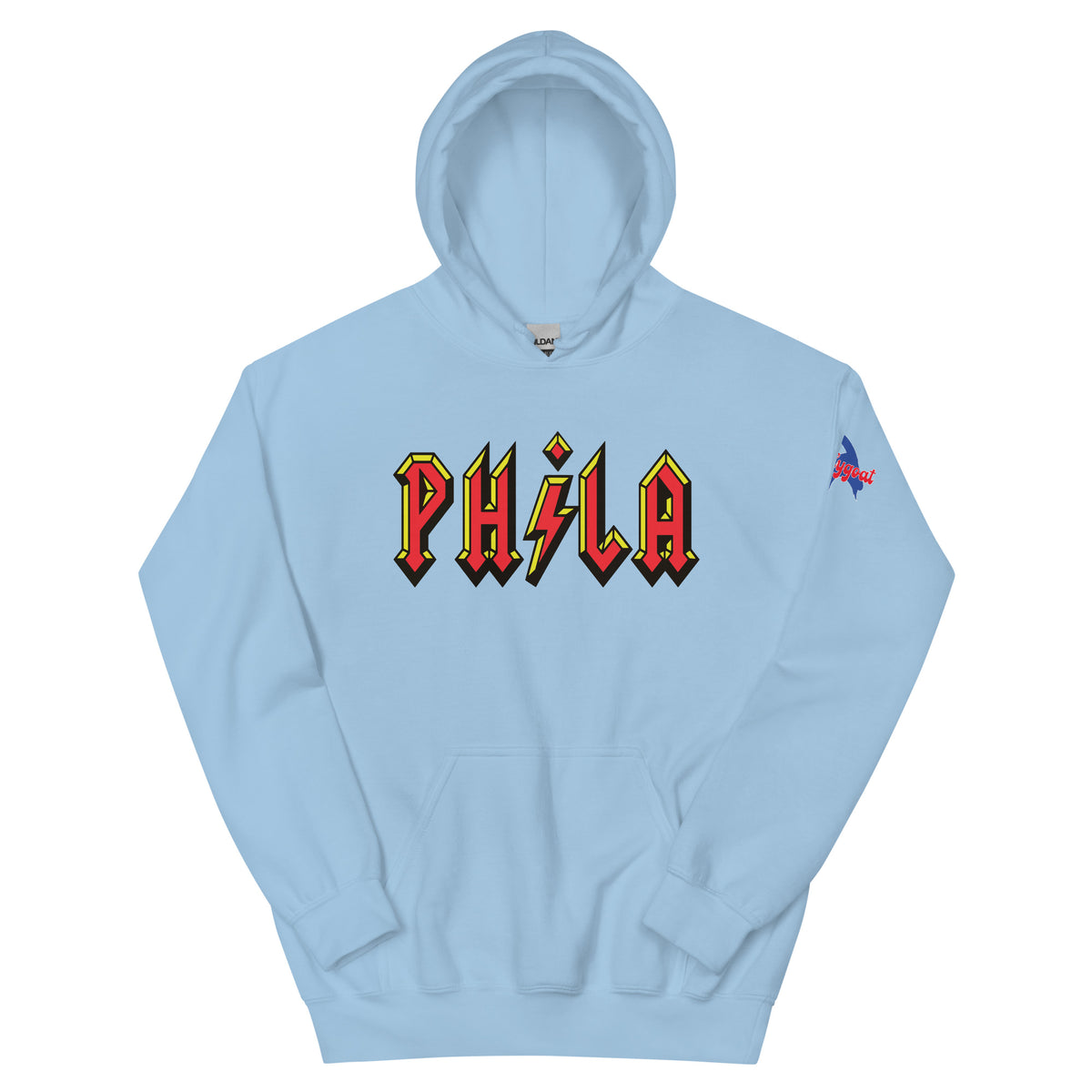 Philadelphia Phila ACDC High Voltage light blue hoodie Phillygoat