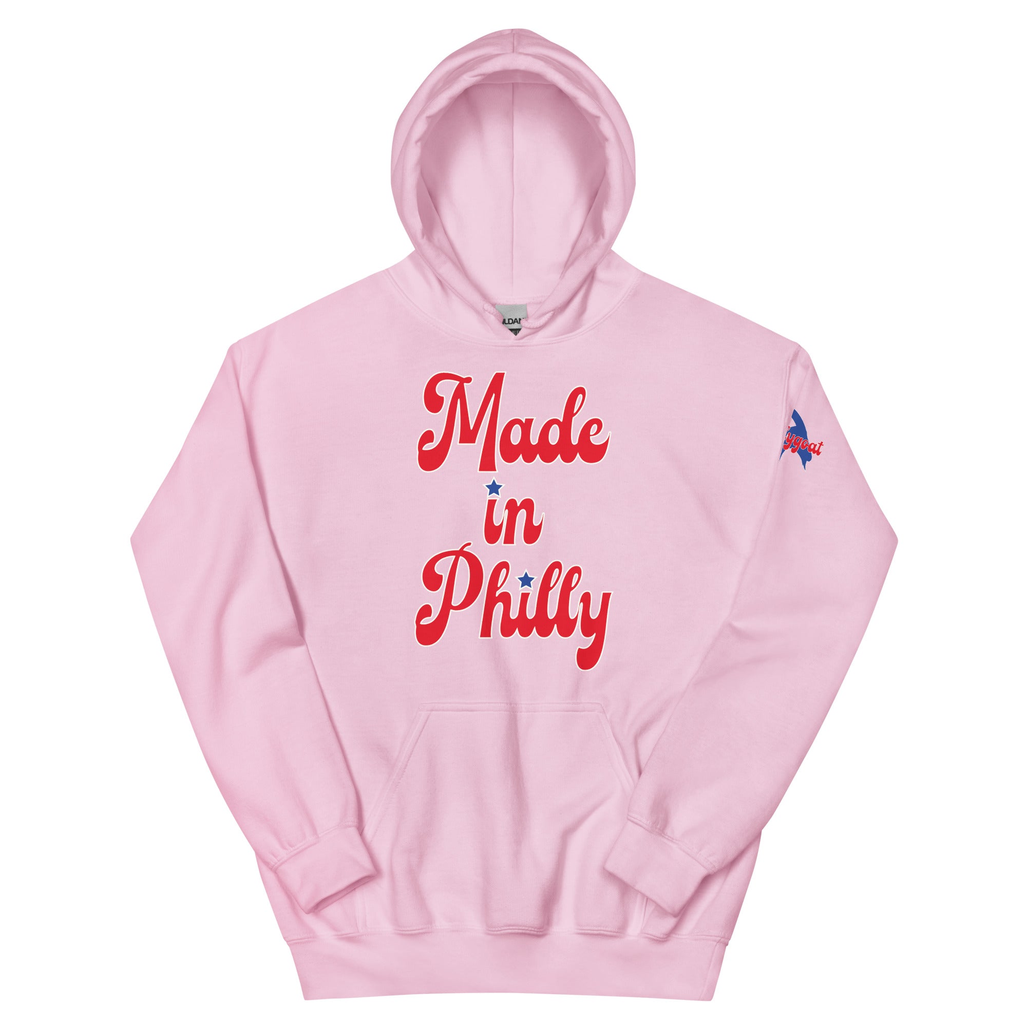 Made in Philly Philadelphia pink hoodie Phillygoat
