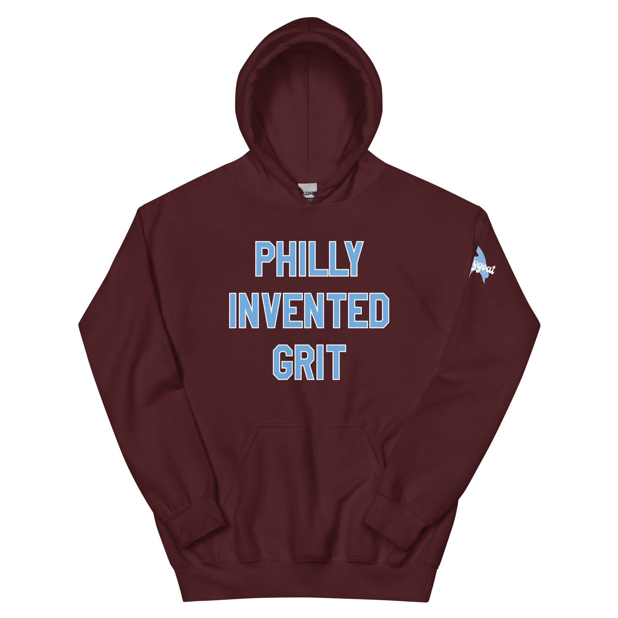 Philadelphia Phillies philly invented grit maroon hoodie Phillygoat
