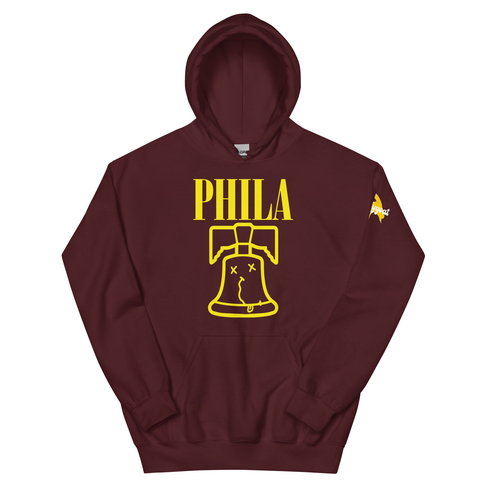 Philadelphia Nirvana maroon hoodie Phillygoat