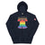 Philly pride Philadelphia LGBTQ+ rainbow liberty bell navy blue hoodie Phillygoat
