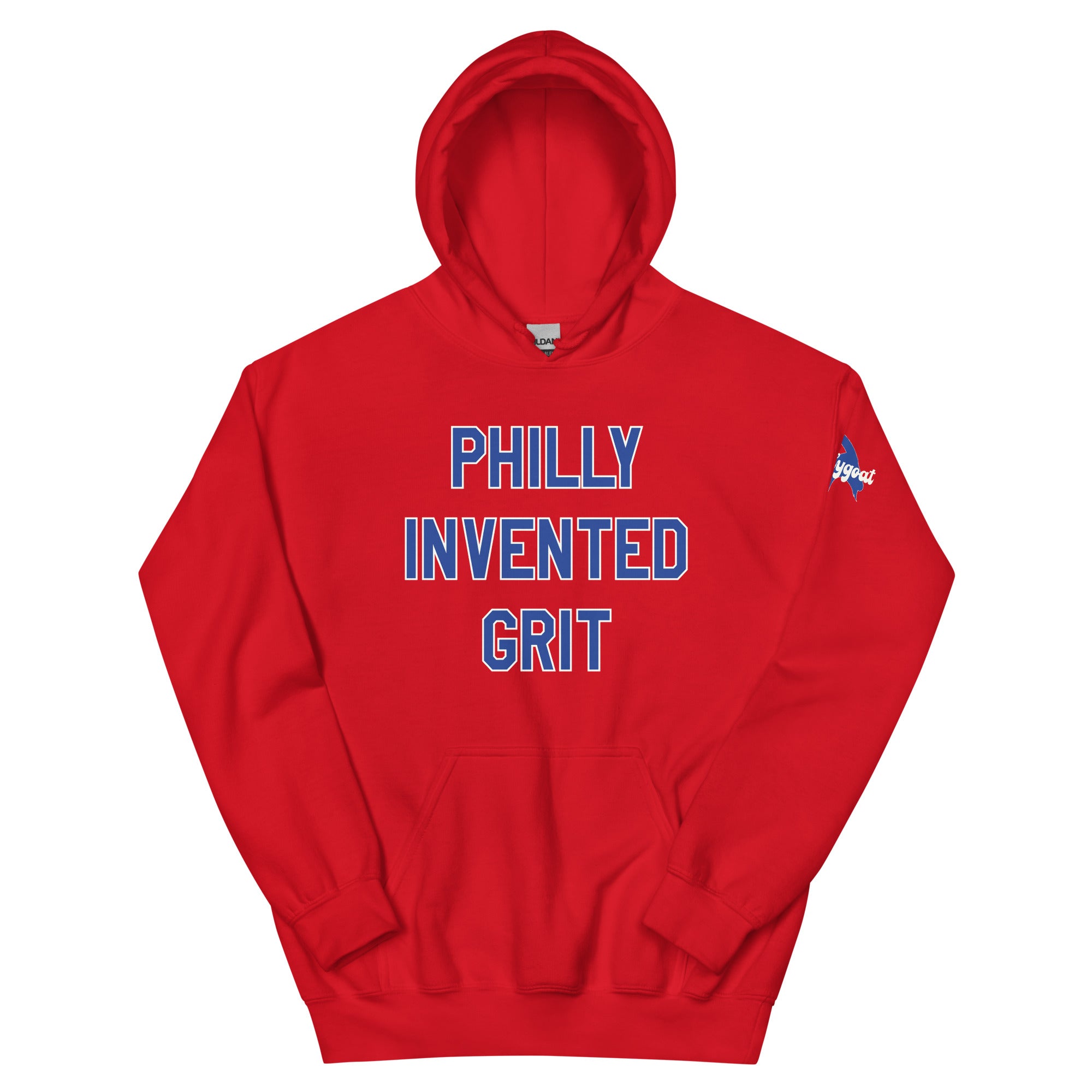 Philadelphia Phillies 76ers philly invented grit red hoodie Phillygoat