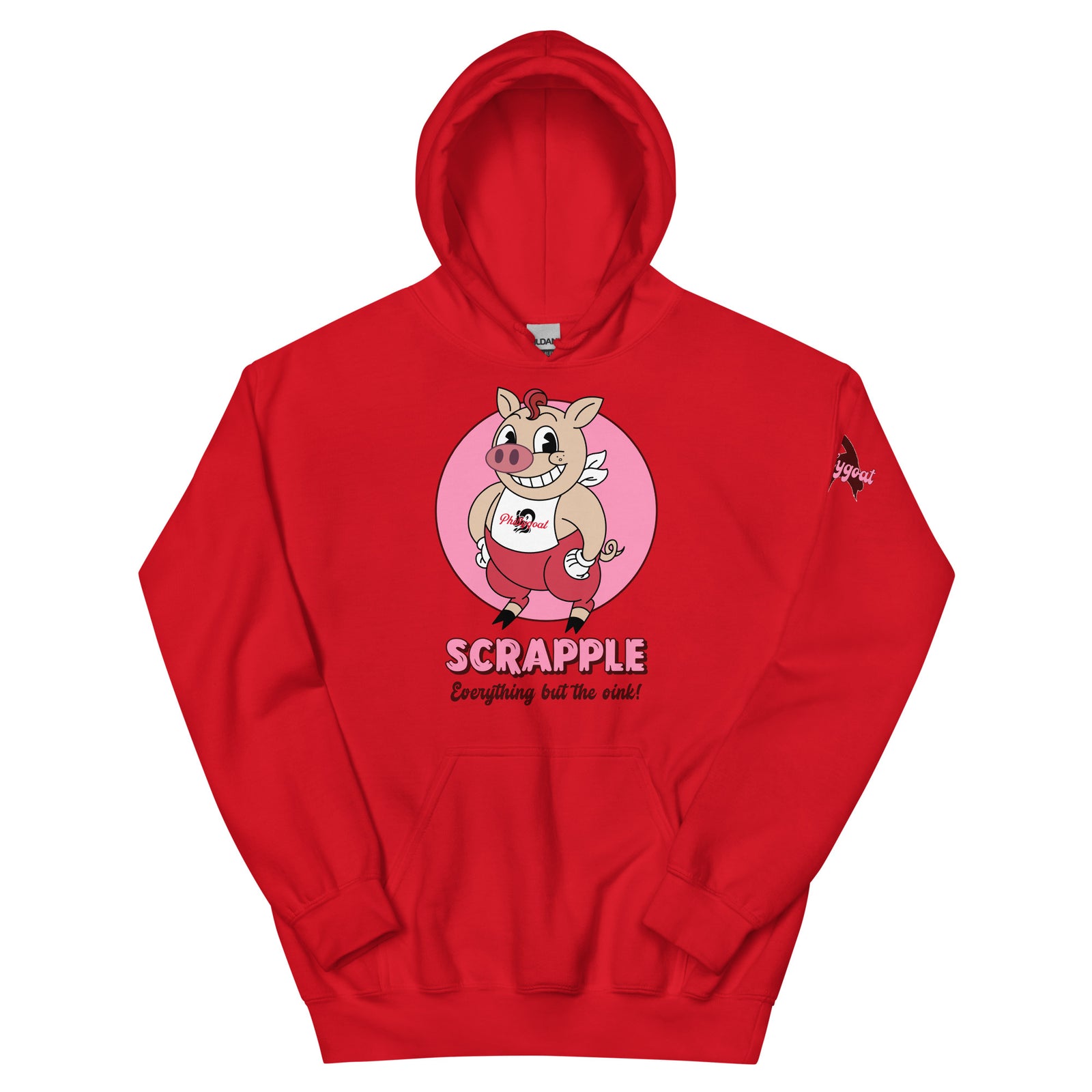 Philadelphia scrapple Philly pig red hoodie Phillygoat