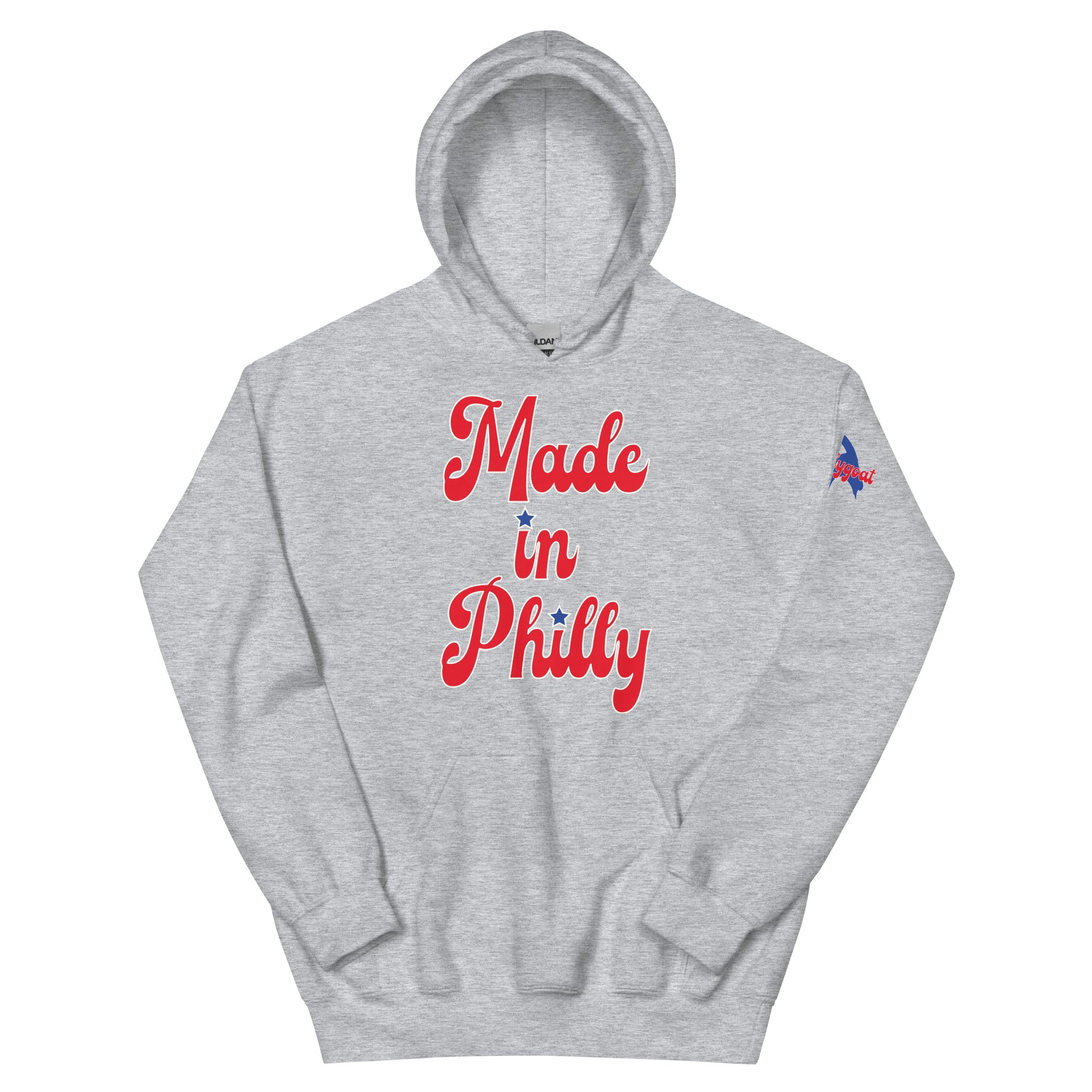 Made in Philly Philadelphia sport grey hoodie Phillygoat