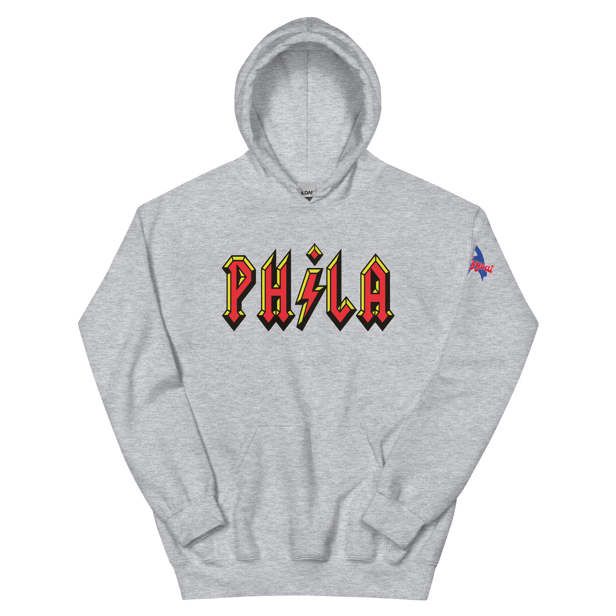 Philadelphia Phila ACDC High Voltage sport grey hoodie Phillygoat