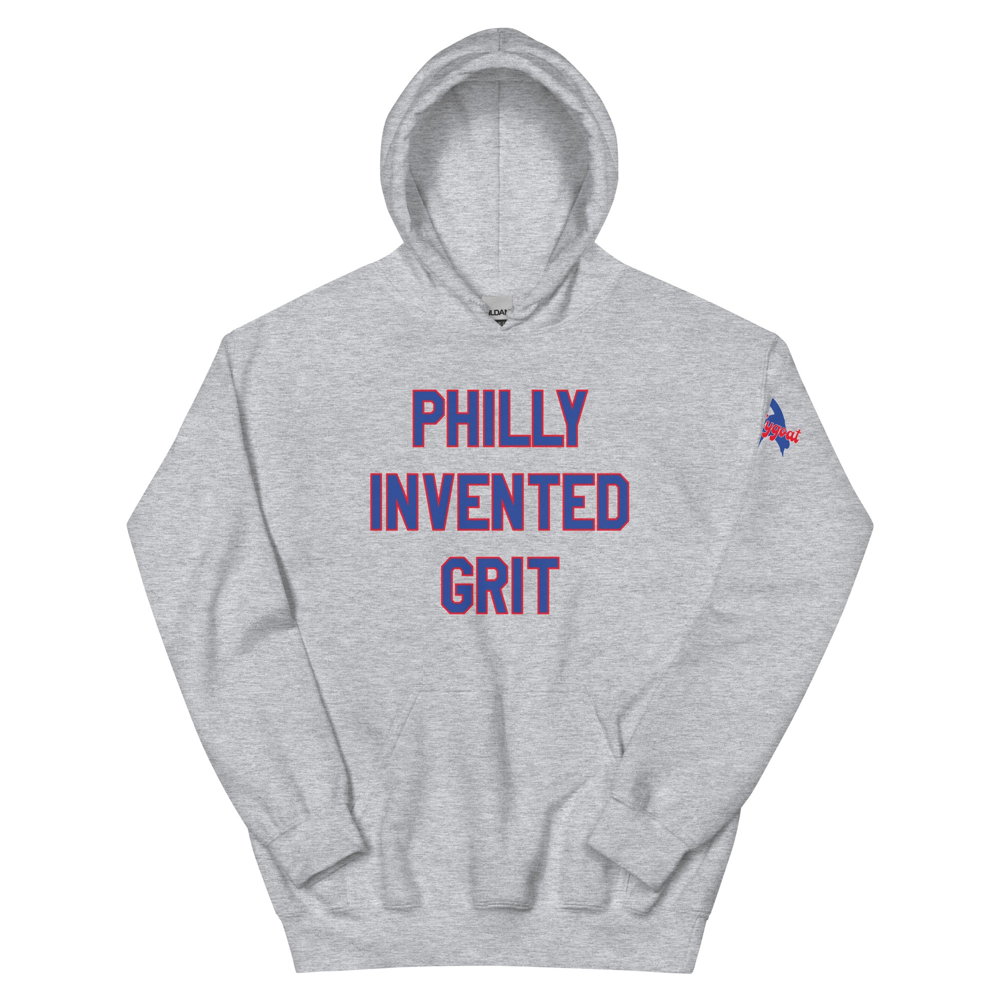 Philadelphia 76ers Phillies philly invented grit sport grey hoodie Phillygoat