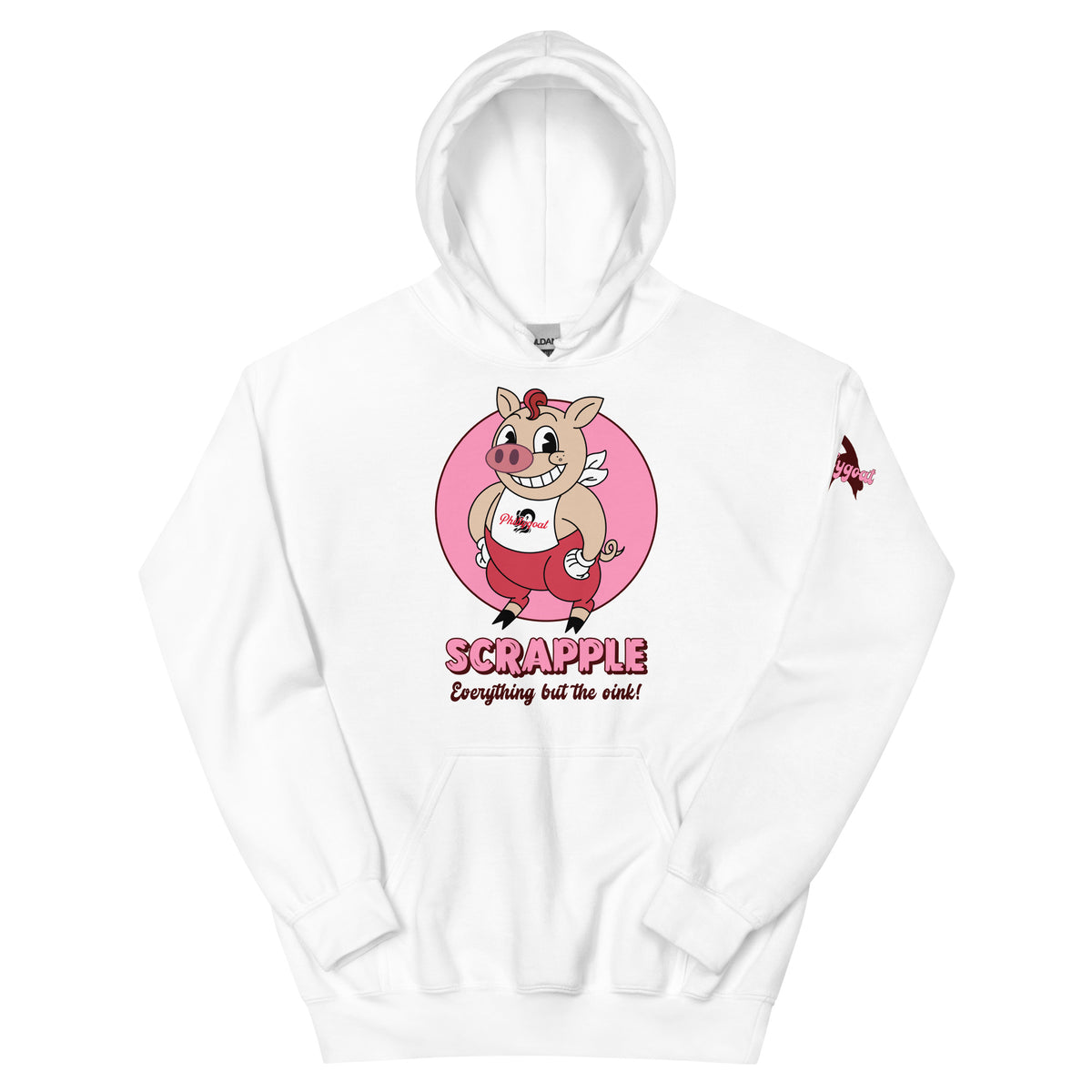 Philadelphia scrapple Philly pig white hoodie Phillygoat