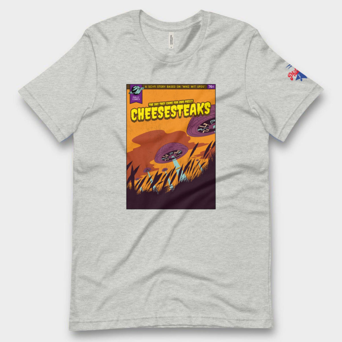 "Philly Comics Alien Cheesesteak Abduction" Tee