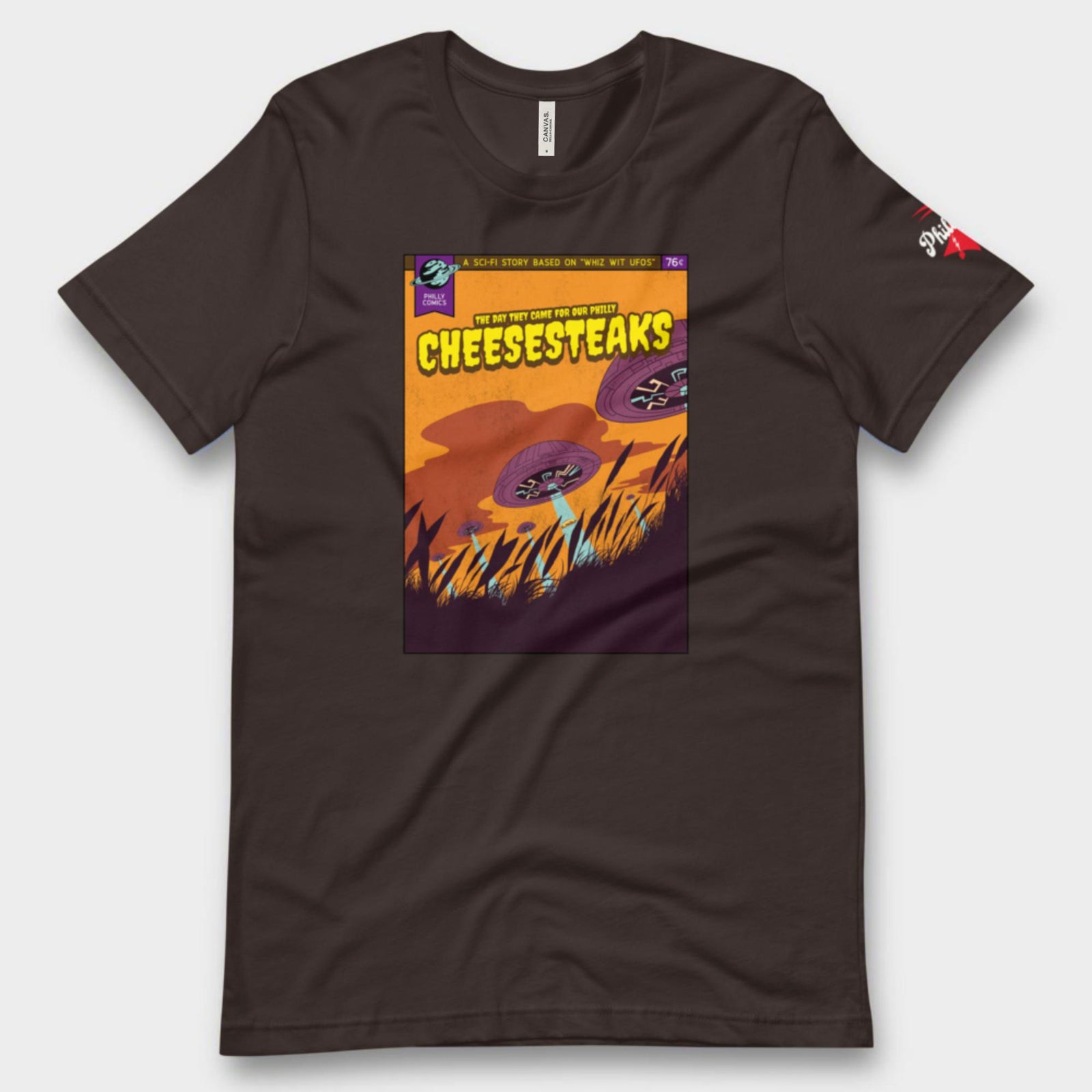 "Philly Comics Alien Cheesesteak Abduction" Tee