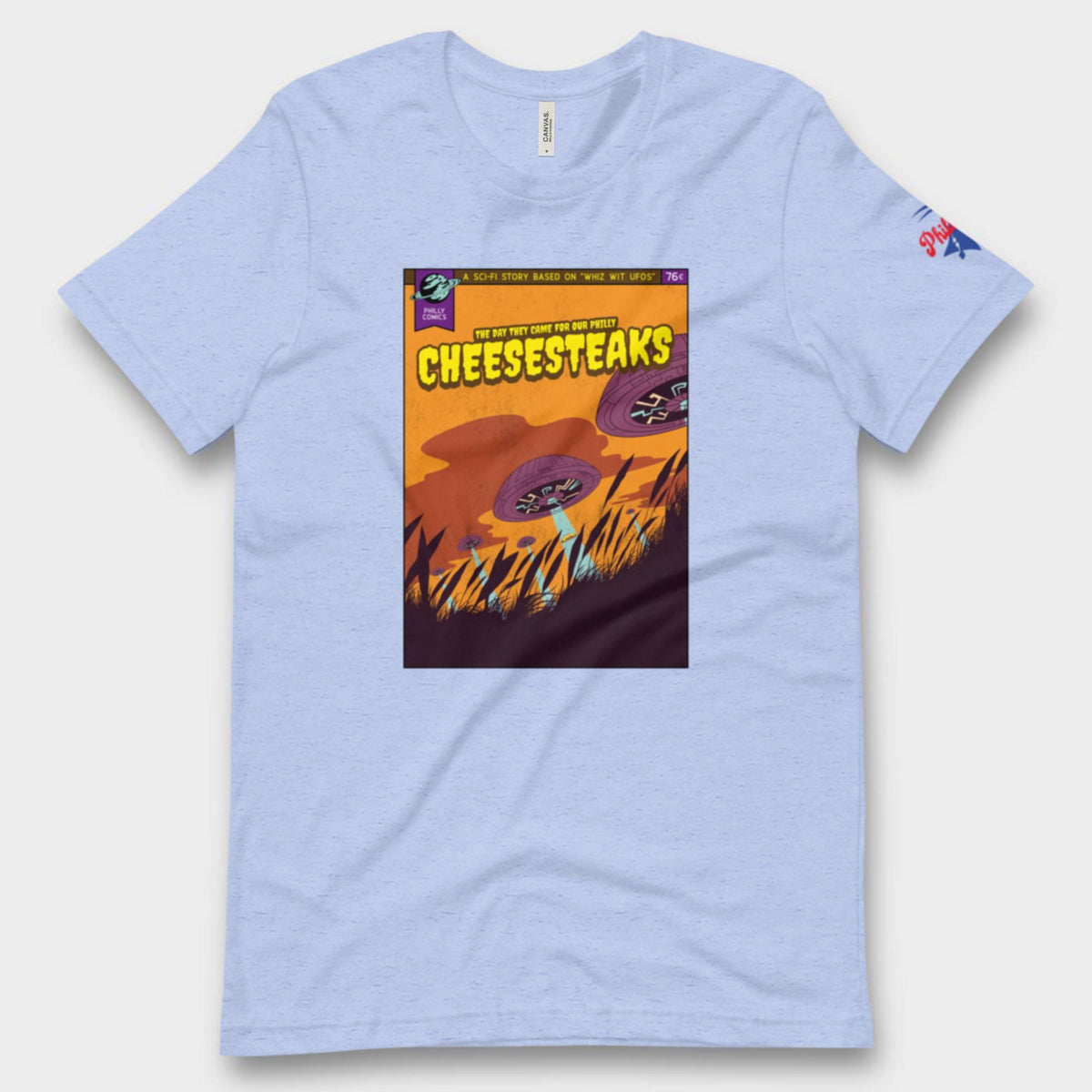 "Philly Comics Alien Cheesesteak Abduction" Tee