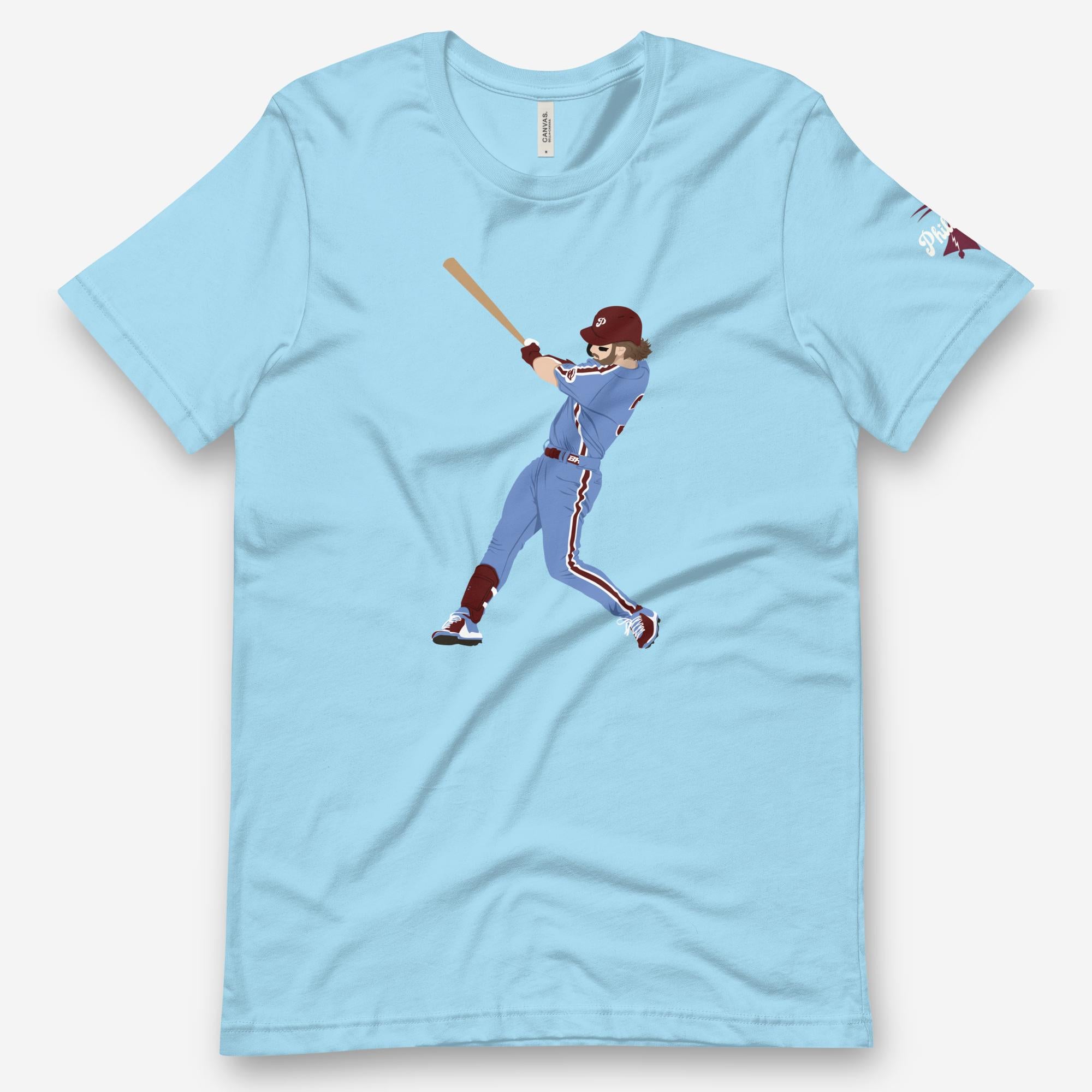 Grip It & Rip It T-Shirt | Philadelphia Baseball | Phillies Bryce Harper Inspired | phillygoat Ocean Blue / M