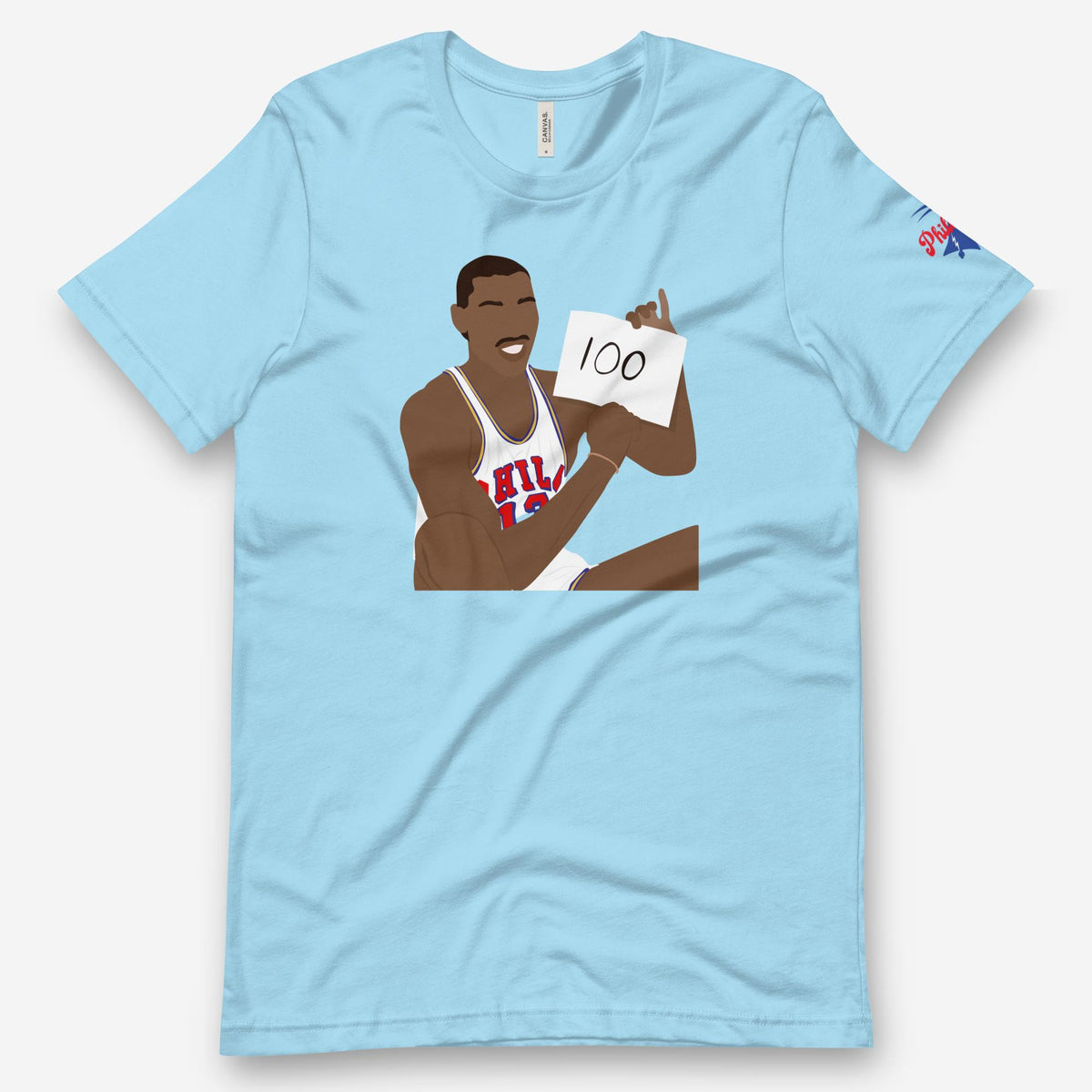 "Wilt Scores 100 Points" Tee meta-size-chart-bella-canvas-3001-sizing-chart by Phillygoat – Philadelphia sports apparel