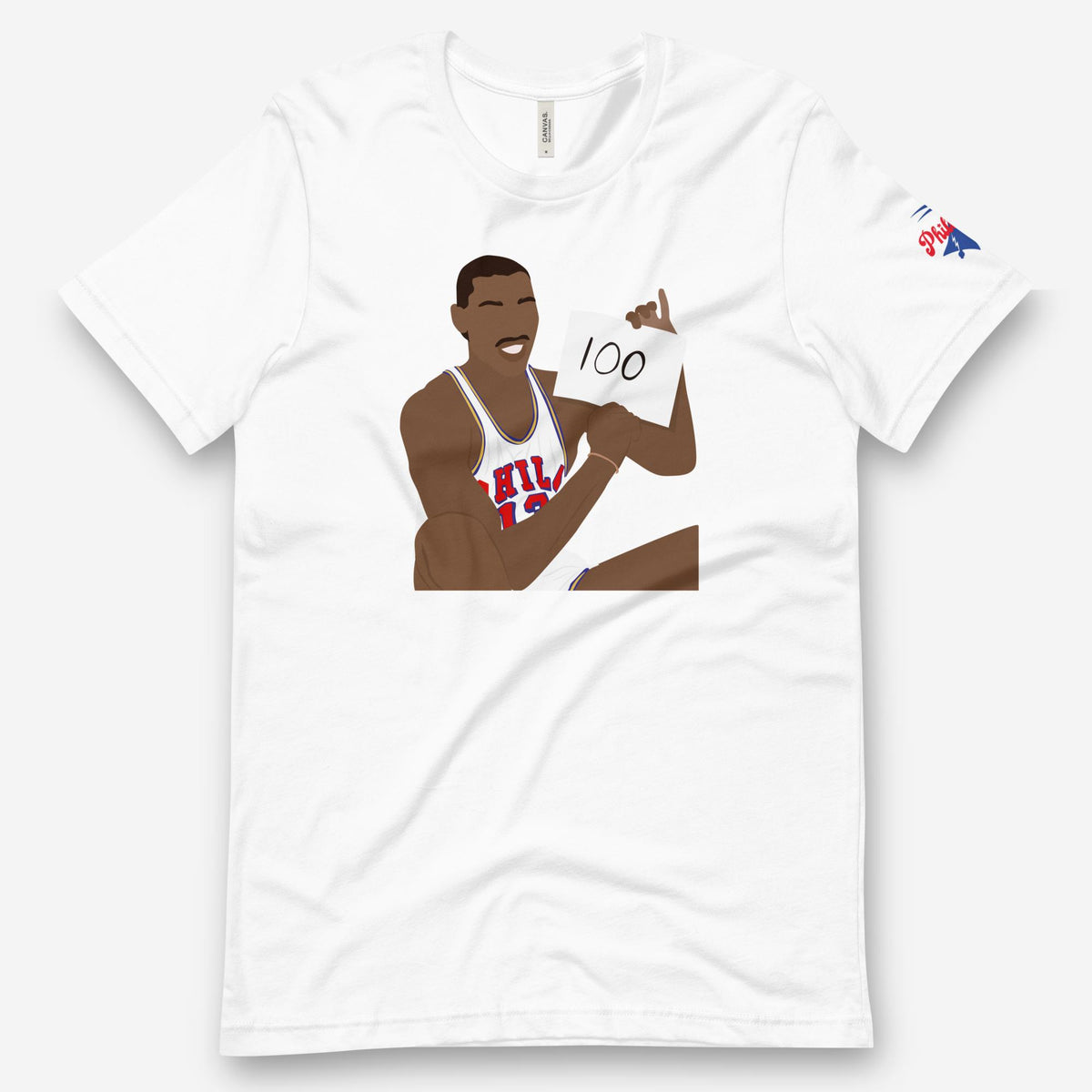 "Wilt Scores 100 Points" Tee meta-size-chart-bella-canvas-3001-sizing-chart by Phillygoat – Philadelphia sports apparel